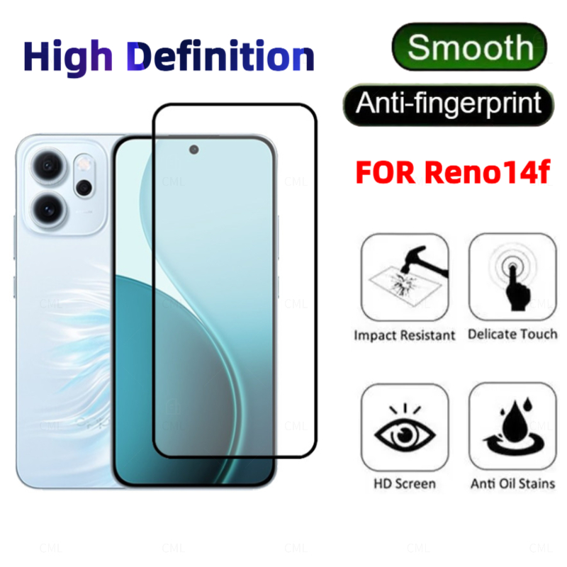 รุ่น HD Full Coverage ฟิล์มนิรภัยสําหรับ OPPO Reno 14Pro 14 14F 13 13F 12F 11F 8Pro 8Z 7Z 6Z 5 4 A5i