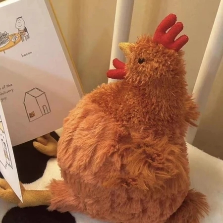 ตุ๊กตาไก่ Jellycats 23 ซม., ตุ๊กตาการ์ตูนเล่น Cecil Chick Cecil ตุ๊กตาไก่จําลอง