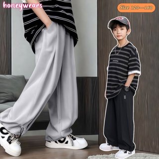 honeywears⚡️พร้อมส่ง⚡️กางเกงขายาวเด็ก กางเกงวอร์มแฟชั่นเด็กช…
