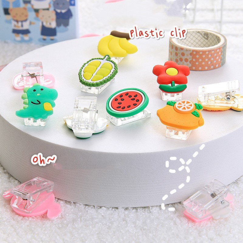 คลิปหนีบกระดาษ แบบพลาสติกใส น่ารัก DIY เครื่องเขียน