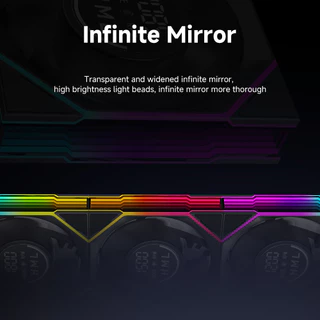 Jungle Leopard Interstellar V4 Building Block พัดลม 120 มม.สีดําสีขาว PC พัดลมความเร็วดิจิตอลจอแสดงผล / 3 ระดับปรับ / Infinity Mirror 5V 3PIN ARGB MoboSync 4PIN PWM Daisy Chain