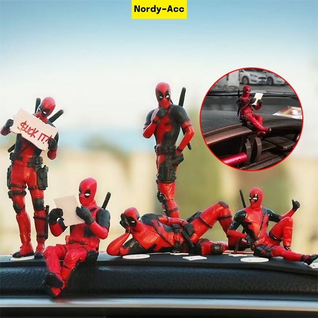 Deadpool ตกแต่งรถ Half Body รูป Dashboard เครื่องประดับตลก Marvel Superhero Auto อุปกรณ์ตกแต่งภายในสําหรับชายคนรักรถของขวัญ