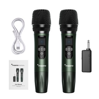 Maono WM761 Professional Wireless Microphone UHF Handheld Rechargeable Dynamic Microphone Rechargeable wireless microphone for Karaoke,karaoke equipment,Videoke