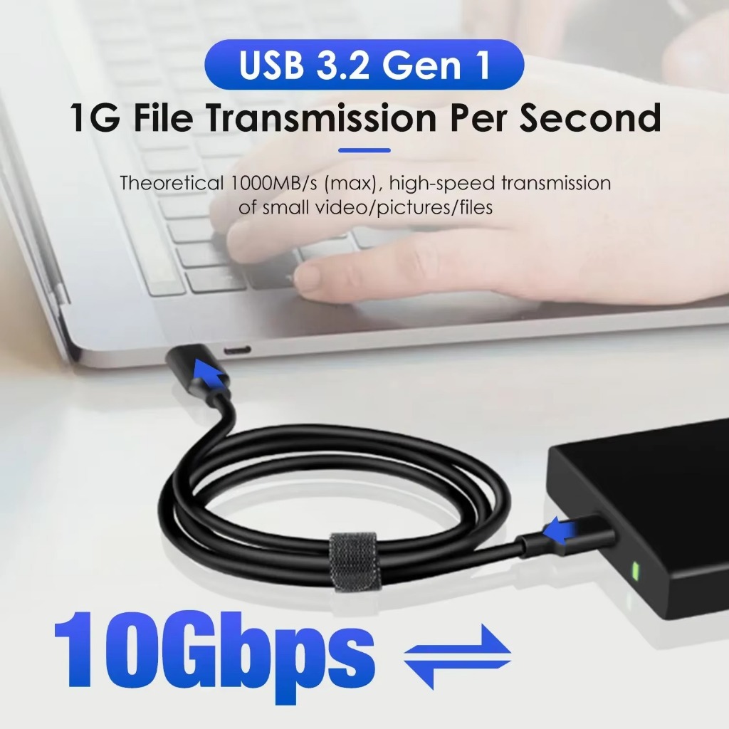 C ถึง C 60W ชาร์จ 10Gbps USB C 3.1 Gen 2 สาย 4K 60HZ เอาต์พุตวิดีโอ PD Fast Charging Type-C ถึง Type-C สําหรับโทรศัพท์มือถือแท็บเล็ตแล็ปท็อปแบบพกพา Monitor - รูปที่ 2