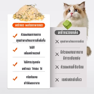 550 กรัม🌿 ผงโรยอาหารแมว แก้เบื่ออาหาร หญ้าแมว, ไข่แดง, ไก่ ผลิตสดใหม่ สำหรับสุนัขและแมว