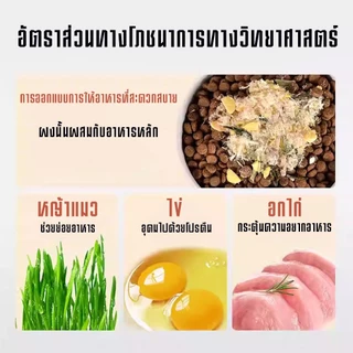 550 กรัม🌿 ผงโรยอาหารแมว แก้เบื่ออาหาร หญ้าแมว, ไข่แดง, ไก่ ผลิตสดใหม่ สำหรับสุนัขและแมว