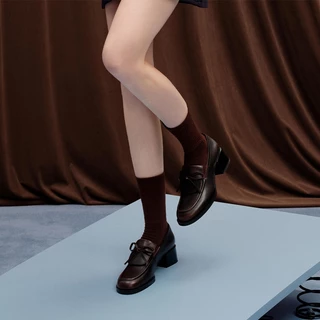<FusePop> Staccato Loafers for Women รองเท้าหนังล้อฟเฟอร์ส้นสูงสำหรับผู้หญิง EGY05