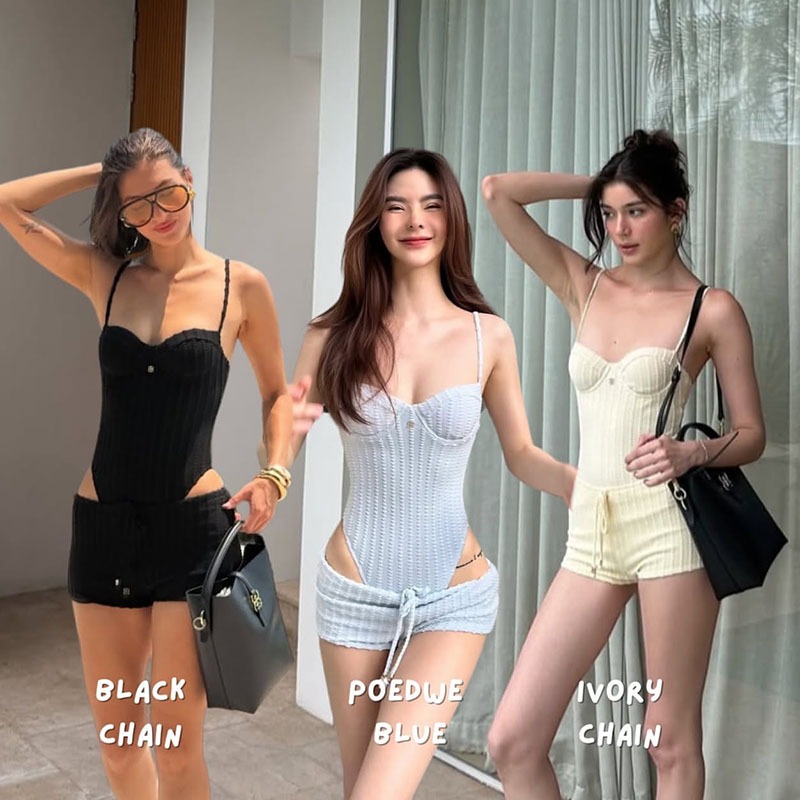 ใหม่ ชุดว่ายน้ําเซต ชุดว่ายน้ําวันพีช+กางเกงขาสั้น ผ้าคุณภาพสูง ชุดชายหาด X351