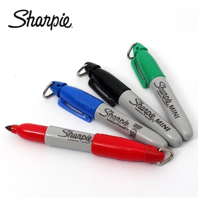 1 ชิ้น Sharpie MiNi ปากกาทําเครื่องหมาย 9 ซม. UltraShort ถุงกอล์ฟปากกาทําเครื่องหมายพร้อมตะขอแขวนปากกาเจล