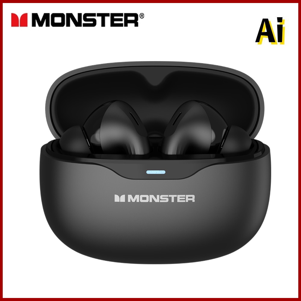 Monster MQT53 หูฟังแปลภาษา AI บลูทูธ 5.4 แปลได้ 100+ ภาษา ANC ลดเสียง แปลภาษาแบบเรียลไทม์ HD Call