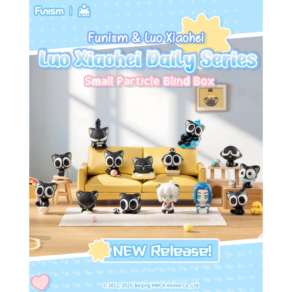 FUNISM Luo Xiaohei Daily Series อนุภาคขนาดเล็กตัวเลข Series กล่องตาบอด Series กล่องตาบอด Plush กล่องตาบอด Action ของเล่นรูปของขวัญวันเกิดของเล่นเด็ก