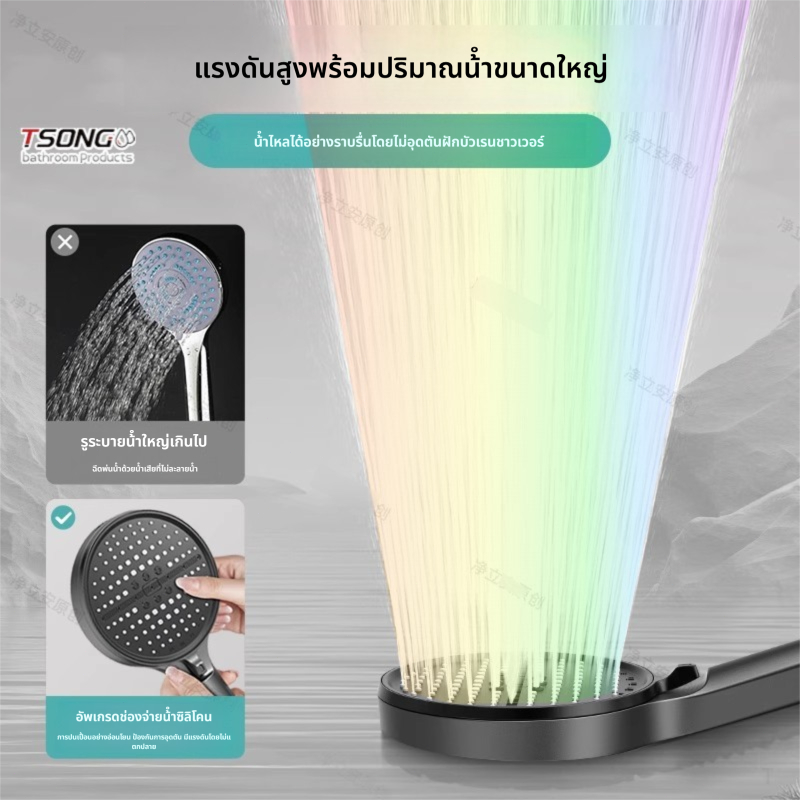 ทีเอสตอง #088 14.2cm หัวฝักบัวขนาดใหญ่ คุณภาพเยอรมัน ฝักบัวแรงดันสูง ฝักบัวอนามัย หุ้นไทยพร้อม ระดับเลิศ ราคาพรีเมียม แต่ได้สิ่งที่แตกต่างอย่างแท้จริง - รูปที่ 6