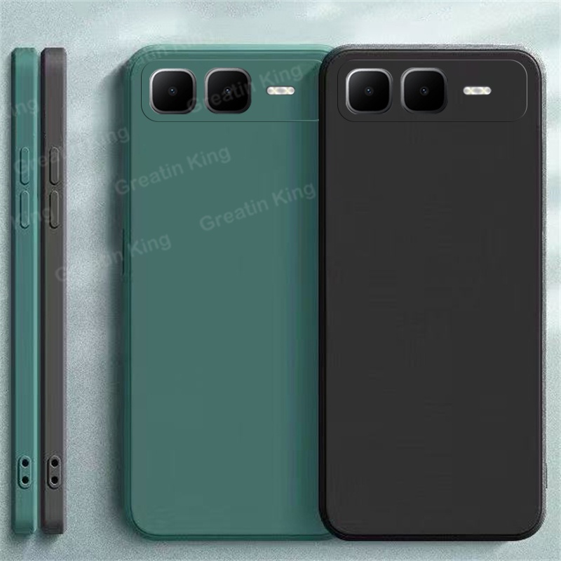 สําหรับ Infinix Smart 10 Plus X6725B 10 HD X6525D 10 X6725 เคสโทรศัพท์สีลูกกวาด Matte Soft TPU ขอบตรงฝาครอบป้องกัน
