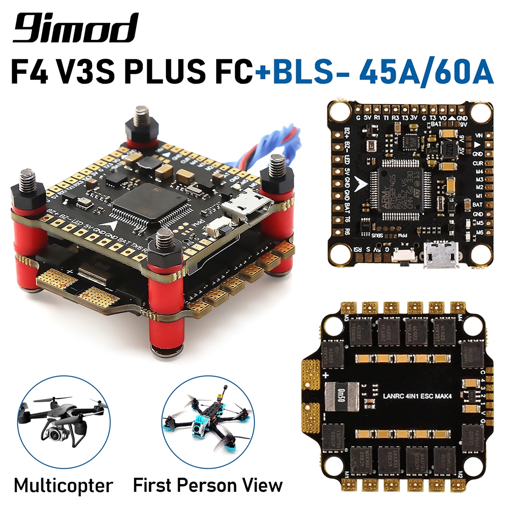 บอร์ดควบคุมการบิน 9IMOD F4 V3S PLUS FC รองรับ BetaFlight พร้อม ESC สําหรับโดรนบังคับ