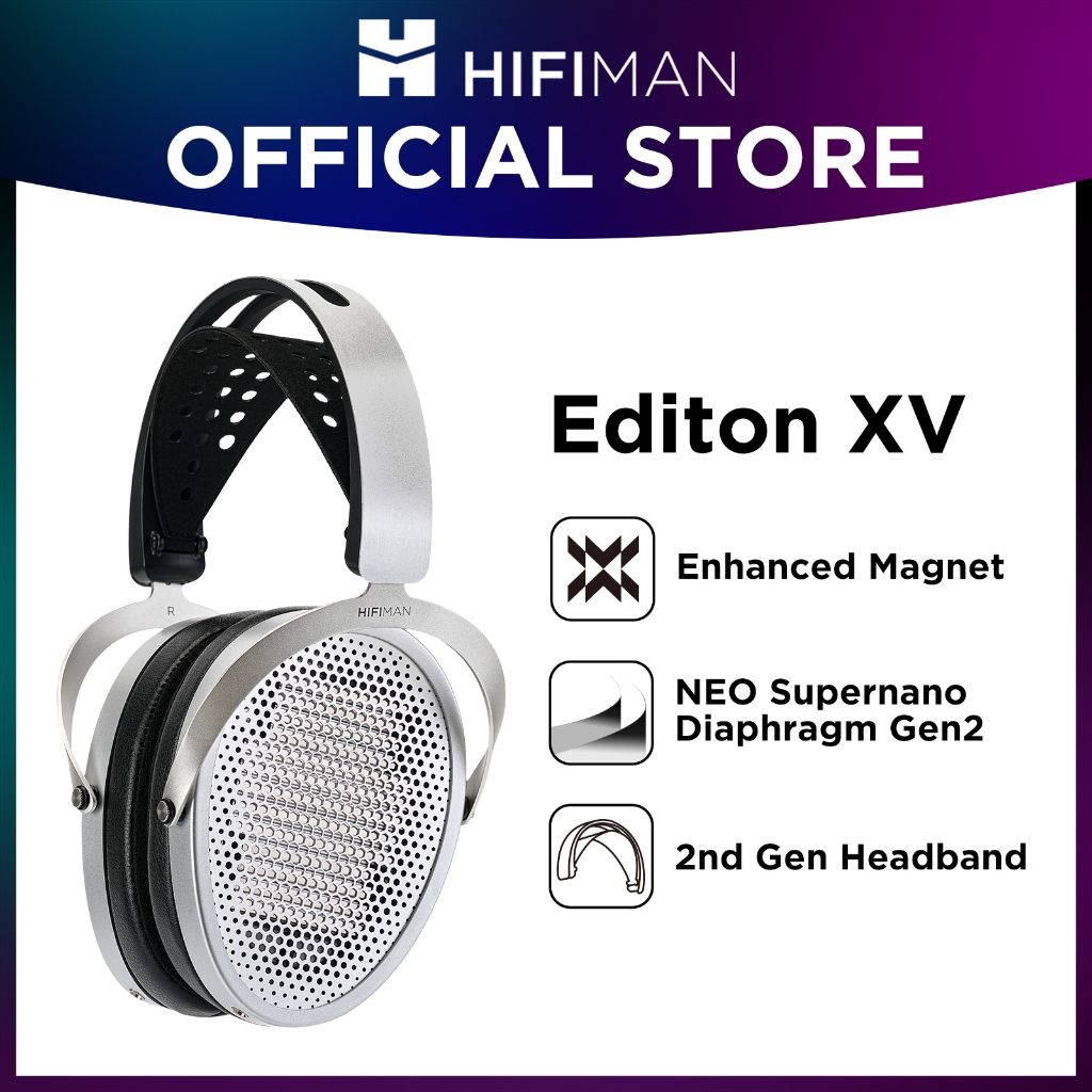 HIFIMAN EDITION XV หูฟังแบบครอบหูเปิดหลังพร้อมแม่เหล็กที่เพิ่มขึ้น, Neo Supernano Diaphragm Gen.2
