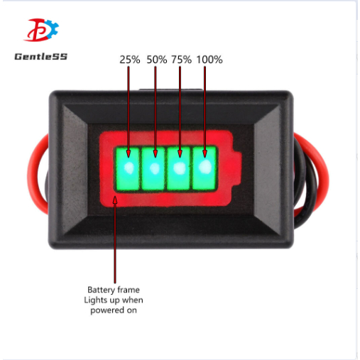 1S 2S 3S 4S 18650 ตัวบ่งชี้ระดับแบตเตอรี่ลิเธียม 4 ระดับจอแสดงผล LED
