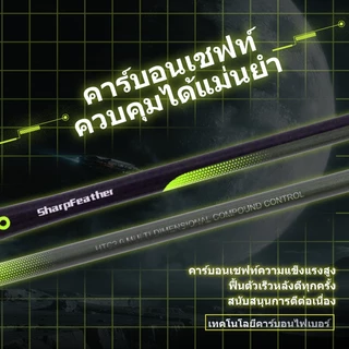 SALYWEE Sharp Feather T1000 All-Carbon Badminton Racquet, 6U Mith Moulding, ความเร็วสูงสุด 32LBS ​​กรวยลดความต้านทานลมเหมาะสําหรับผู้เล่นระดับกลาง