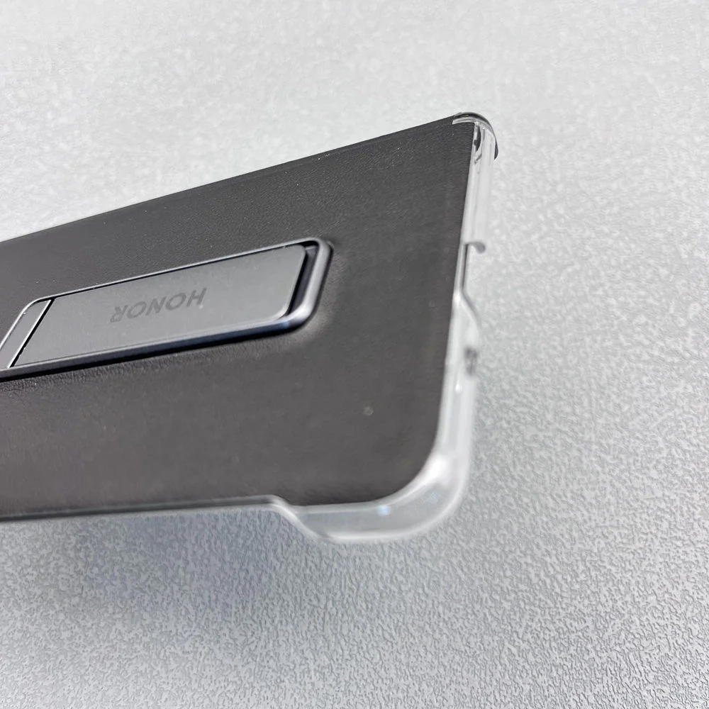 Original Honor Magic V2/VS3 เคสหนัง PU Bracket Shell Soft Ultra Thin กันกระแทกป้องกันลายนิ้วมือฝาหลังพร้อมขาตั้ง - รูปที่ 4