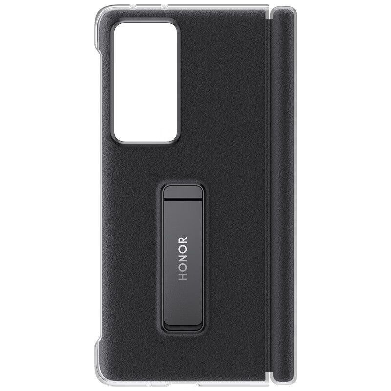 Original Honor Magic V2/VS3 เคสหนัง PU Bracket Shell Soft Ultra Thin กันกระแทกป้องกันลายนิ้วมือฝาหลังพร้อมขาตั้ง