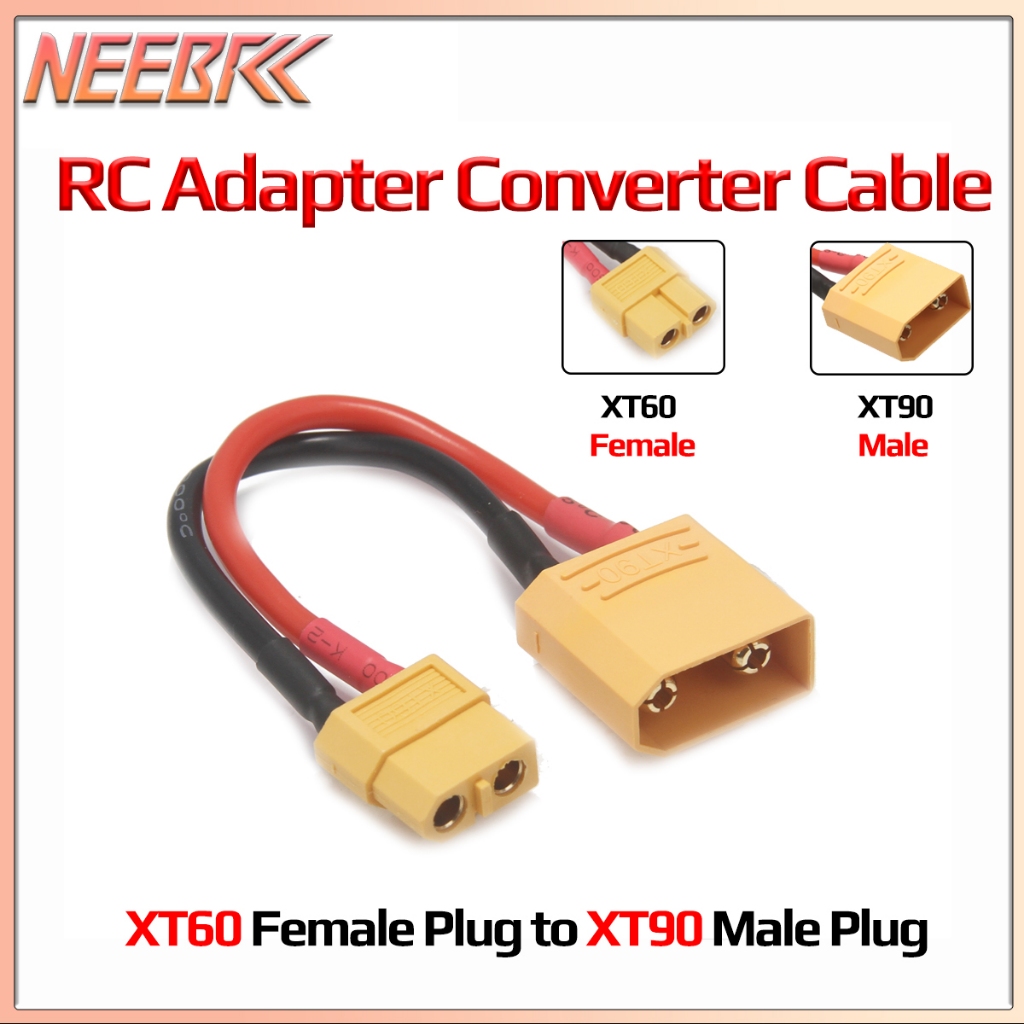RC แบตเตอรี่อะแดปเตอร์ชาร์จสายแปลง Multi Lipo 10 ซม.XT60 ปลั๊กหญิง XT90 ปลั๊กชายสําหรับ RC รถ Charger อะไหล่