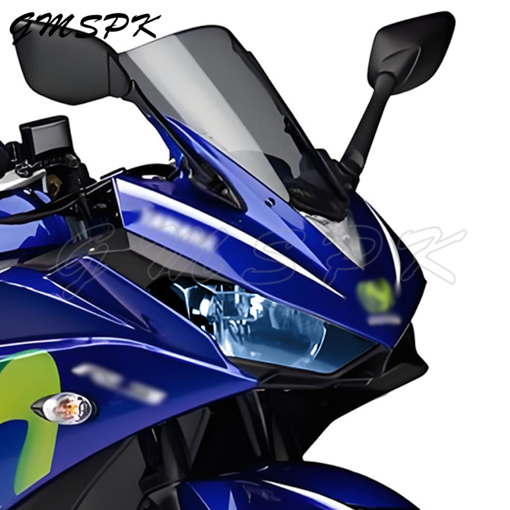 ไฟหน้ารถจักรยานยนต์สติกเกอร์ฟิล์ม PVC โปร่งใสหัวฟิล์มป้องกันสําหรับ YAMAHA YZF-R3 YZF-R25 YZFR25 YZFR3 2015-2018 - รูปที่ 2