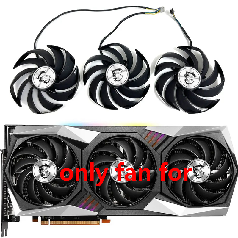 PLD09210B12HH GPU FAN สําหรับ MSI RX 6800/RX 6800 XT/RX 6900 XT Gaming X Trio กราฟิกการ์ดพัดลมระบายค