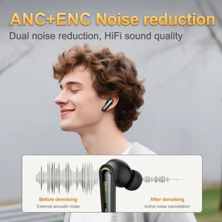 ONIKUMA TX610 หูฟังบลูทูธสองโหมด ANC + ENC ลดเสียงรบกวนคู่ 2.4G Latency ต่ํารองรับการเล่น While ชาร์จชาร์จเร็ว