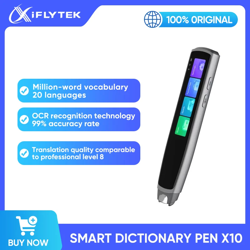 IFlytek X10 Smart Dictionary Pen Voice Scan Translator Pen Real Time Language Translator มัลติฟังก์ช
