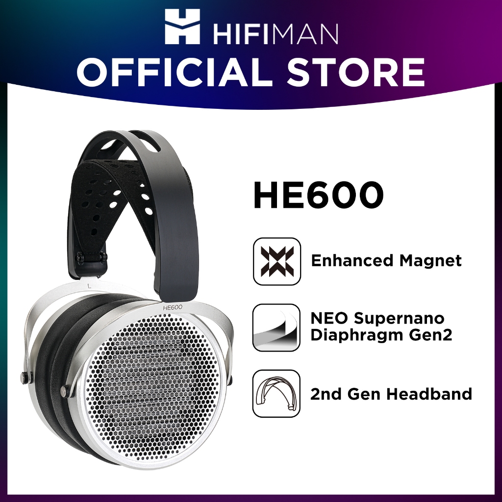 HIFIMAN HE600 หูฟังแบบครอบหูแบบเปิดด้านหลังพร้อมแม่เหล็กที่ได้รับการปรับปรุง