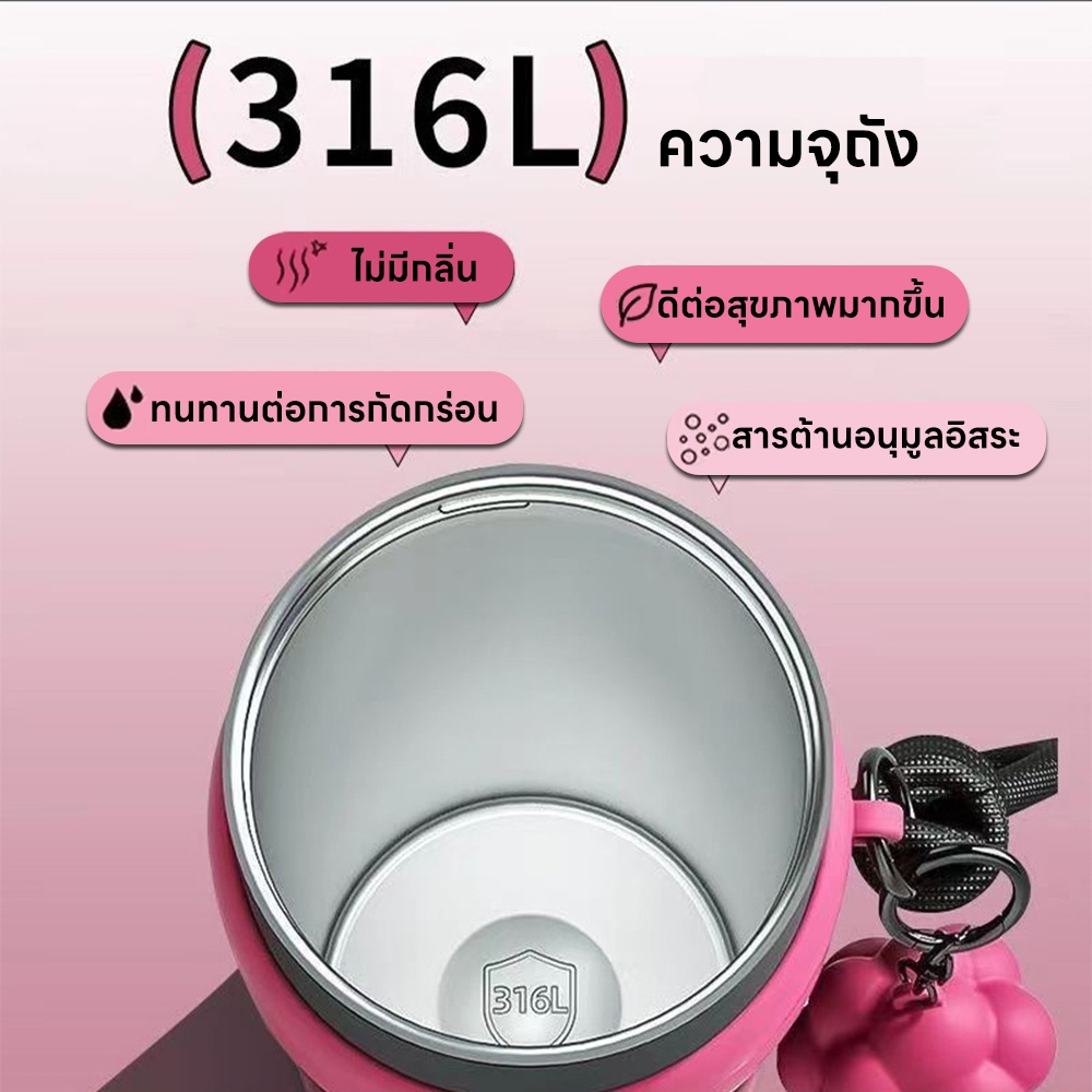 INSMART แก้วกาแฟสแตนเลสซับ ถ้วยเก็บความร้อน พร้อมฝาปิดขวดสูญญากาศสามารถ เก็บความร้อนและความเย็น ราคา ถูกที่สุด ดีลบีเคเค แกลเลอรีภาพที่ 4
