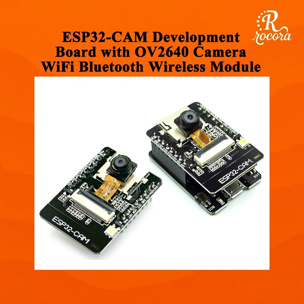 บอร์ดพัฒนา ESP32-CAM พร้อมโมดูลกล้อง OV2640 WiFi Bluetooth