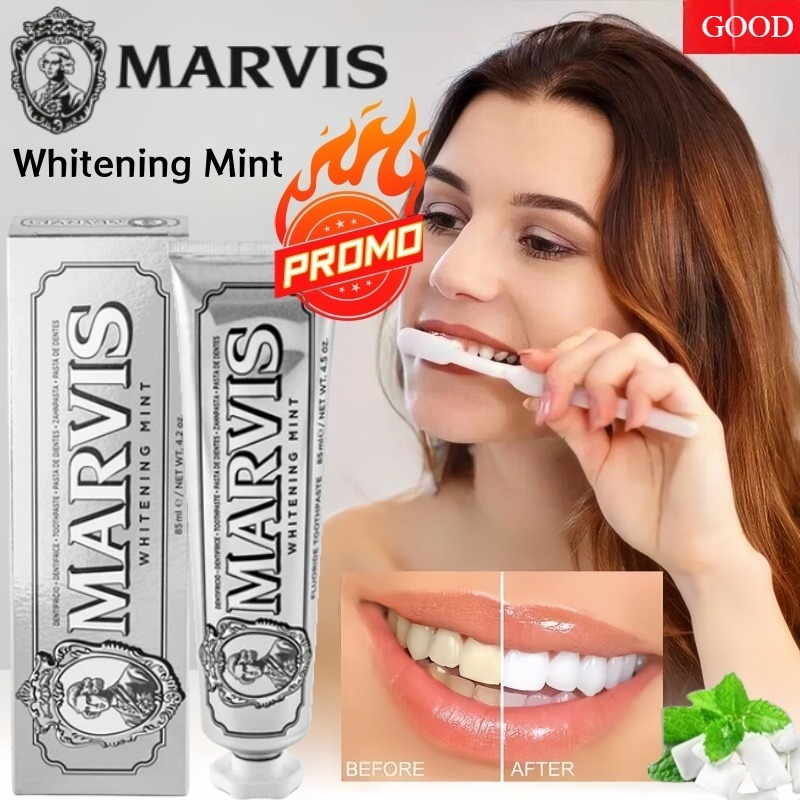 ✅	Marvis Mint Toothpaste mavis whitening sparkle ยาสีฟัน มาร์วิส มีกลิ่นใหม่ จากอิตาลี บำรุงเหงือก บ