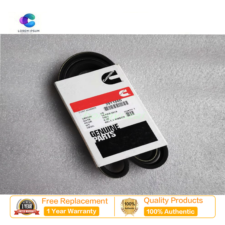 สายพานพัดลมเครื่องยนต์ Cummins 6BTAA5.9 3911560