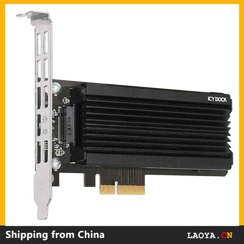 ICY DOCK EZConvert EX Pro MB987M2P-1B PCIe 4.0 x4/x8/x16 Adapter/Expansion Card for M-Key M.2 NVMe P