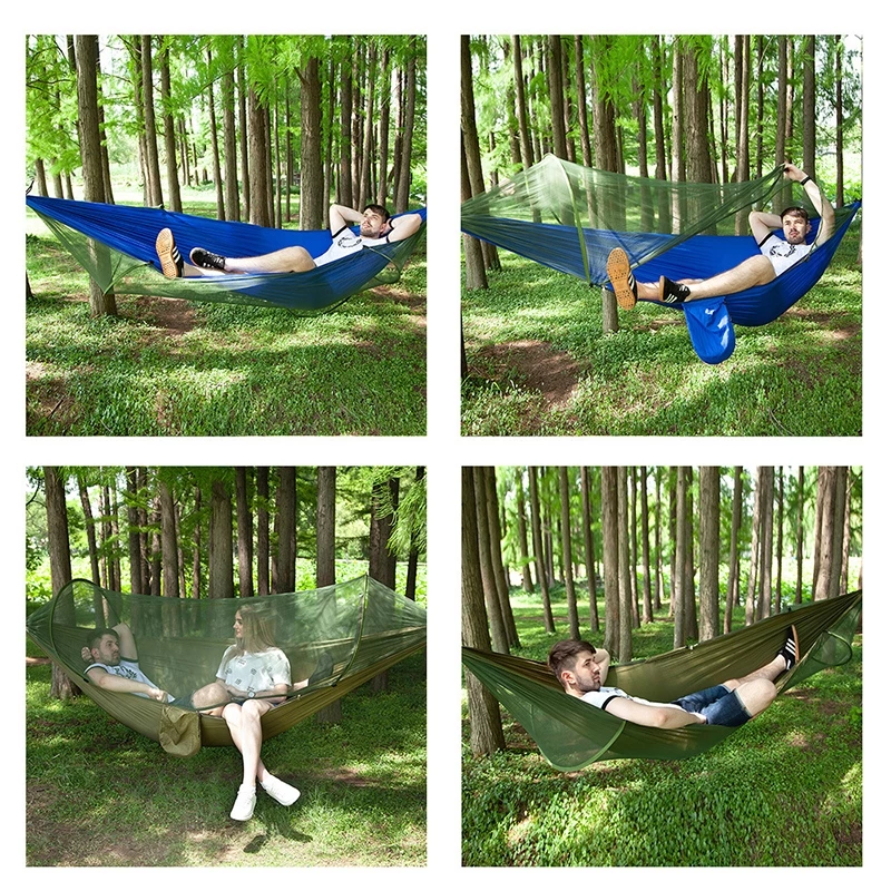 เปลสนามเดินป่าพร้อมหลังคาและมุ้งกันยุง thumbnail 9