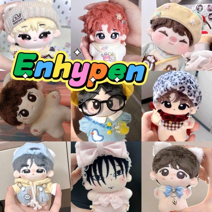 KPOP E-N ตุ๊กตาตุ๊กตา, Kpop Peripheral 10 ซม.ตุ๊กตาตุ๊กตาน่ารัก Heeseung Jungwon Jake Ni-Ki Jay Sunghoon ตุ๊กตาสัตว์ของเล่น