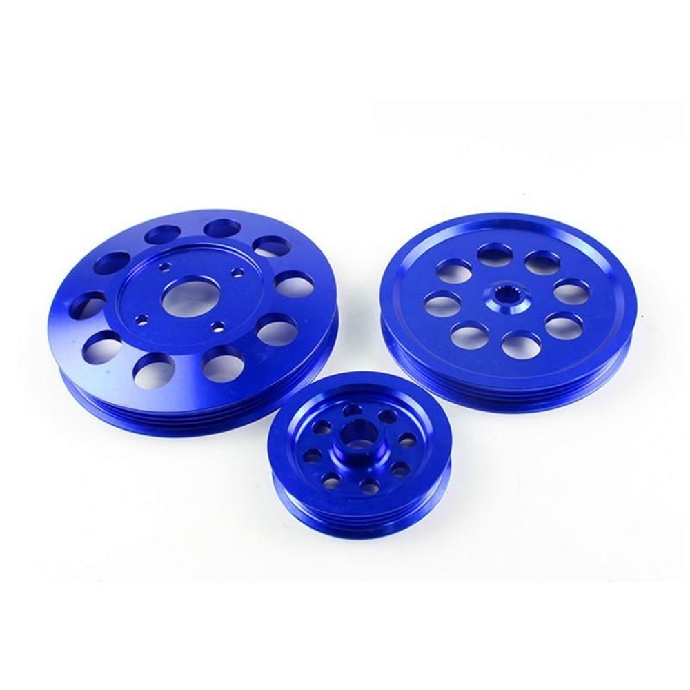 อลูมิเนียมน้ําหนักเบา Crank shaft รอกสําหรับ Nissan Skyline GTR R32 R33 R34 RB20DET RB25DET RB26DET