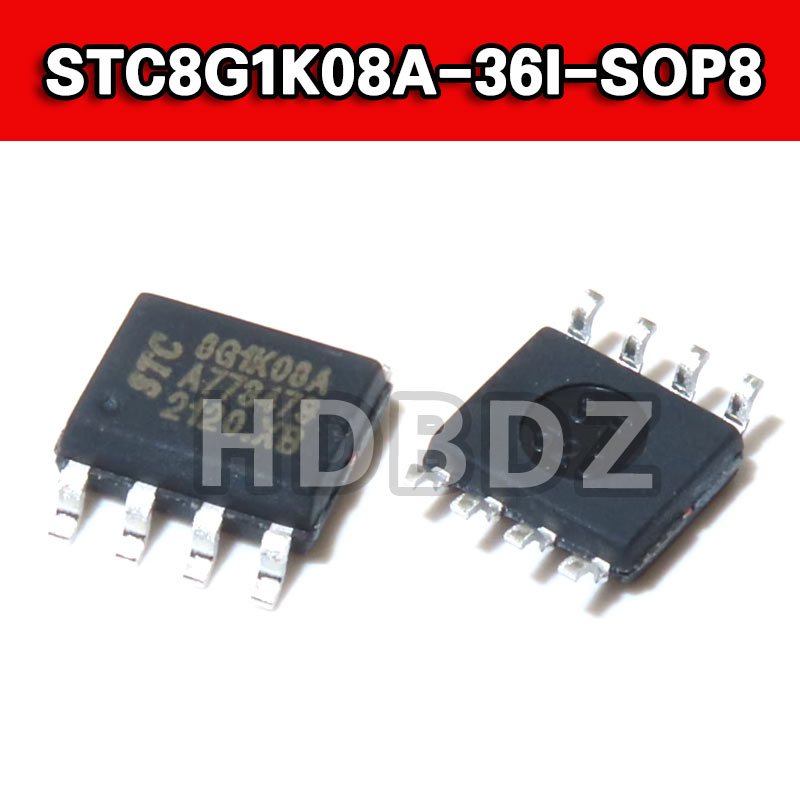 5pcs STC8G1K08A-36I-SOP8 STC8G1K08A-36I-DFN8 IC MCU SMD STC8G1K08A ชิปการเคลื่อนไหวชิป