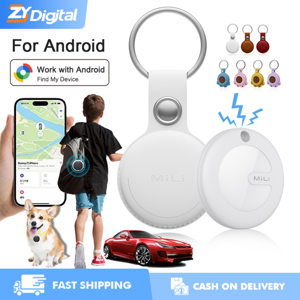 MiLi MiTag GPS ตัวติดตาม สําหรับรถยนต์เด็กกุญแจสัตว์เลี้ยง งานป้องกันการสูญหาย พร้อม Android Samsung