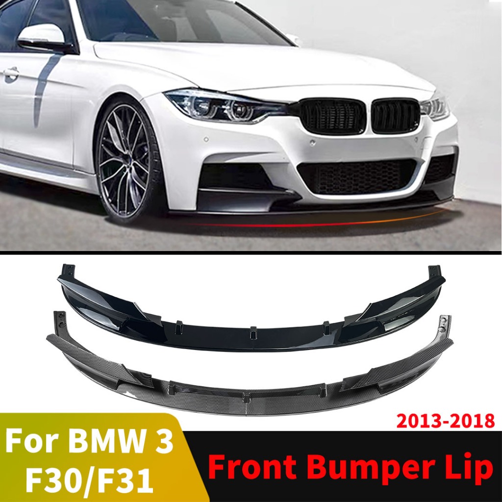 M สไตล์ปรับแต่งกันชนหน้า Lip Chin Splitter Deflector สําหรับ BMW 3 Series F30 F31 รุ่นกีฬาเช่น 335i 328i 330i 340i 320d 330d 2013 2014 2015 2016 2017 2018 Air Dam