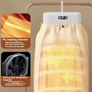เครื่องอบผ้า เครื่องอบผ้าแบบพกพา 600W บเก็บได้ ลมแรง ผ้าแห้งไวลดกลิ่นอั ที่อบผ้าแห้ง