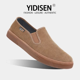 YIDISEN รองเท้าลําลองผู้ชายสไตล์ใหม่  รองเท้าขี้เกียจ  สบายไม่เหนื่อย 38-45