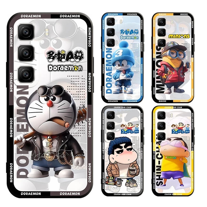 เคสสําหรับ Infinix HOT 60 60i 50 PRO PLUS X6726B X6728 X6885 X6886 4G 5G Doraemon Case Soft Cover