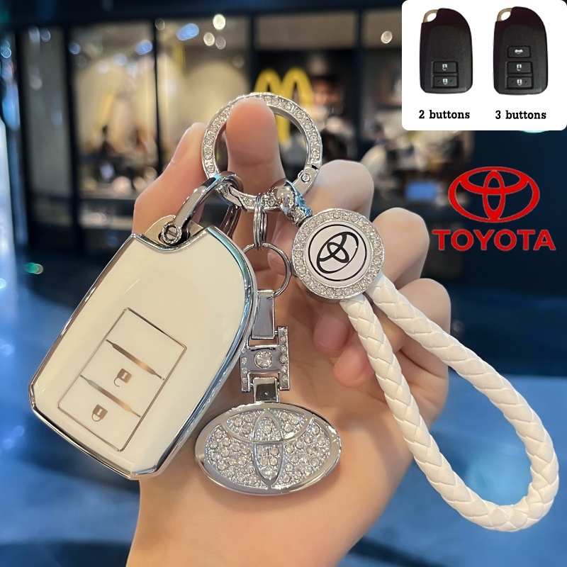Toyota 2/3 ปุ่มรถ Remote Key สําหรับ Toyota Yaris/Vios/Yaris 2014/Yaris-5 ประตู Key ฝาครอบพวงกุญแจ