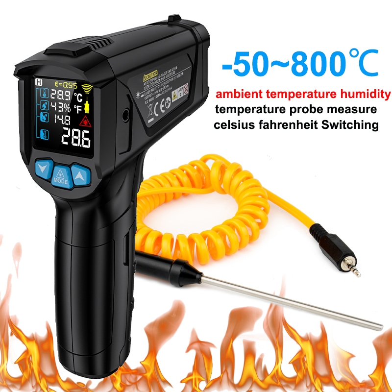เครื่องวัดอุณหภูมิอินฟราเรด IR03 Series 400C 600C ปืนวัดอุณหภูมิ ปรับได้ อุณหภูมิอุตสาหกรรม ปืนวัดอุณหภูมิ เทอร์โมมิเตอร์อิเล็กทรอนิกส์ ไม่สัมผัส เทอร์โมมิเตอร์ เทอร์โมมิเตอร์ ไม่หน้าผาก ป