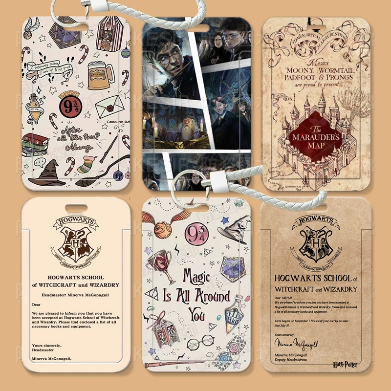ใหม่ ผู้ถือบัตรแฮร์รี่พอตเตอร์ หัวพอตเตอร์ บัตรประตูนักเรียน บัตรการขนส่ง บัตรธนาคาร เคสป้องกันแบบพกพา
