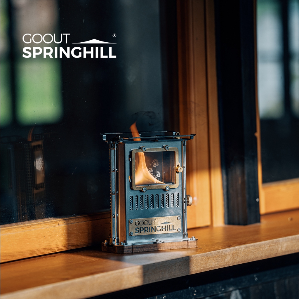 Springhill ตะเกียงแคมป์ปิ้งโคมไฟแคมป์+เตาแคมป์ปิ้ง สแตนเลสเกรด 304 ความจุ โคมไฟพกพาสำหรับแคมป์ 150 มล. ใช้ได้หลายเชื้อเพลิง (น้ำมันก๊าด น้ำมันตะเกียง น้ำมันพาราฟิน)