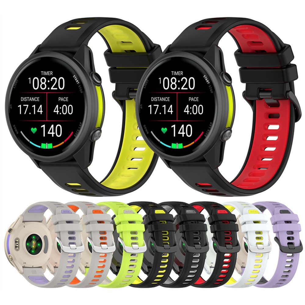 22 มม.ซิลิโคนสําหรับผู้เบิกทาง Garmin 970 965 955 945 935 745/Descent G1/approach S60 S62 คู่สีนาฬิกาสายรัดข้อมือ Breathable กีฬาเปลี่ยน