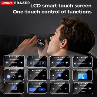 ERAZER XF38 หูฟังแปลภาษา AI Translator แปลภาษาแบบเรียลไทม์ บลูทูธ TWS Bluetooth 5.4 พร้อมจอแสดงผล LED หูฟังสำหรับธุรกิจ ไมโครโฟน หูฟังไร้สาย เปลี่ยนวอลเปเปอร์ได้