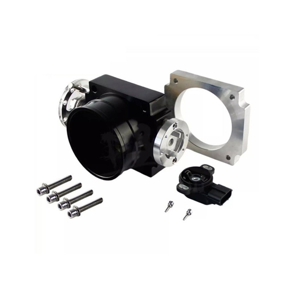 90MM อลูมิเนียมท่อร่วมไอดี 3.5 นิ้วคันเร่งพร้อมเซ็นเซอร์ TPS สําหรับ Toyota Supra 1JZ-GTE 90-93 2JZ-